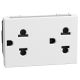 Light Now - Tomada 2P+T standard Euro/US - 16A/250V - 3 módulos - White
