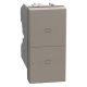 Light Now - Botão duplo para estores - 10A - 250V~ - 1 módulo - Stone