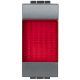 Livinglight - Sinalizador luminoso com 1 difusor Vermelho - Antracite, 1 módulo