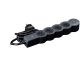 BLOCO MULTITOMADAS 4 x 2P+T 1,5M INTERRUPTOR USB A+C PRETO