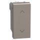 Light Now - Botão duplo para estores - 10A-250V~ - com bloqueio - 1 mód - Stone