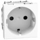 Light Now - Tomada 2P+T tipo “sch” - 16A/250V - lig.parafusos - 2 mód - White