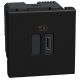 Light Now - Tomada carregadora USB Tipo C Power Delivery - 2 módulos - Dark