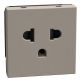 Light Now - Tomada 2P+T standard Euro/US - 16A/250V - 2 módulos - Stone