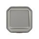 Plexo New IP55 monobloco saliente - Comutador de escada luminoso, Cinzento