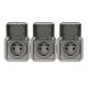 Plexo New IP55 componível - 3 x 2P+T, standard F/B - Horizontal, Cinzento