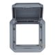 Plexo New IP55 componível - Adaptador Mosaic com tampa opaca, Cinzento