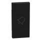 Light Now - Tecla axial com símbolo campainha - 1 módulo - Dark
