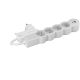 BLOCO MULTITOMADAS 4 x 2P+T 1,5M INTERRUPTOR USB A+C BRANCO/CINZA