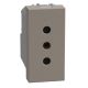 Light Now - Tomada 2P+T 10A standard italiano - lig.parafusos - 1 módulo - Stone
