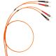 Cordões óticos multimodo OM2 (50/125 μm) - ST /ST duplex - 2 m