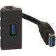 Light Now - Tomada USB Tipo A para dados - 1 módulo - Dark