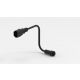 LCS3 - Tampa plástica + cabo de alimentação 10 cm  - conector macho-fêmea