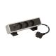 Incara On Desk - 3 tomadas 2P+T Schuko + 2 USB Tipo-C 15W - Alumínio
