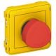 Sistema Plexo - Botão Emergência 1/4 volta - IP 55 - IK 07 - Cinzento/Amarelo