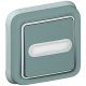 Sistema Plexo - Botão Luminoso c/porta-etiqueta - Monobloco -Encastrar -Cinzento