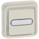 Sistema Plexo - Botão Luminoso c/porta-etiqueta - Monobloco - Encastrar - Branco