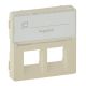 Valena Life - Centro para 2 x RJ45 com porta-etiquetas - Creme