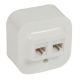 Forix saliente IP 21 - Tomada RJ 45 Cat. 5e - UTP - com 2 saídas - Branco