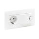 Niloé Step - Tomada mista 2P+T tipo Schuko & USB Tipo A - Branco mate