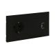 Niloé Step - Tomada mista 2P+T tipo Schuko & USB Tipo A - Preto mate