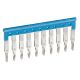 Pentes para bornes de parafuso e automáticos para 10 bornes passo 6 mm - azul