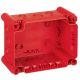 Caixa Plexo Retangular com 20 entradas - 155x110x74mm - Cinzento/Vermelho (ERP)