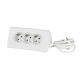 Bloco multitomadas c/ suporte para tablet 3 x 2P+T com USB - cabo 1,5m - Branco