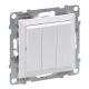 New Suno - Interruptor triplo 20 AX - 250 V~, ligadores de parafusos, Branco