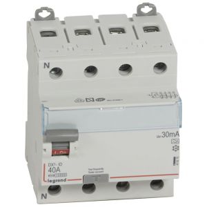 DX³-ID - Interruptor diferencial - 4P - 400 V~- 40A 30mA - Tipo A - Tipo A  - Tetrapolares 400 V~ - Interruptores diferenciais DX3- ID - Aparelhos de  proteção modulares - Proteção - comando e programação