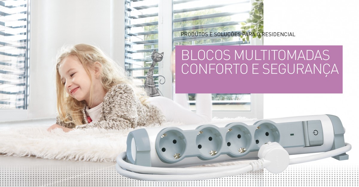 Bloco multitomadas com função conforto e segurança