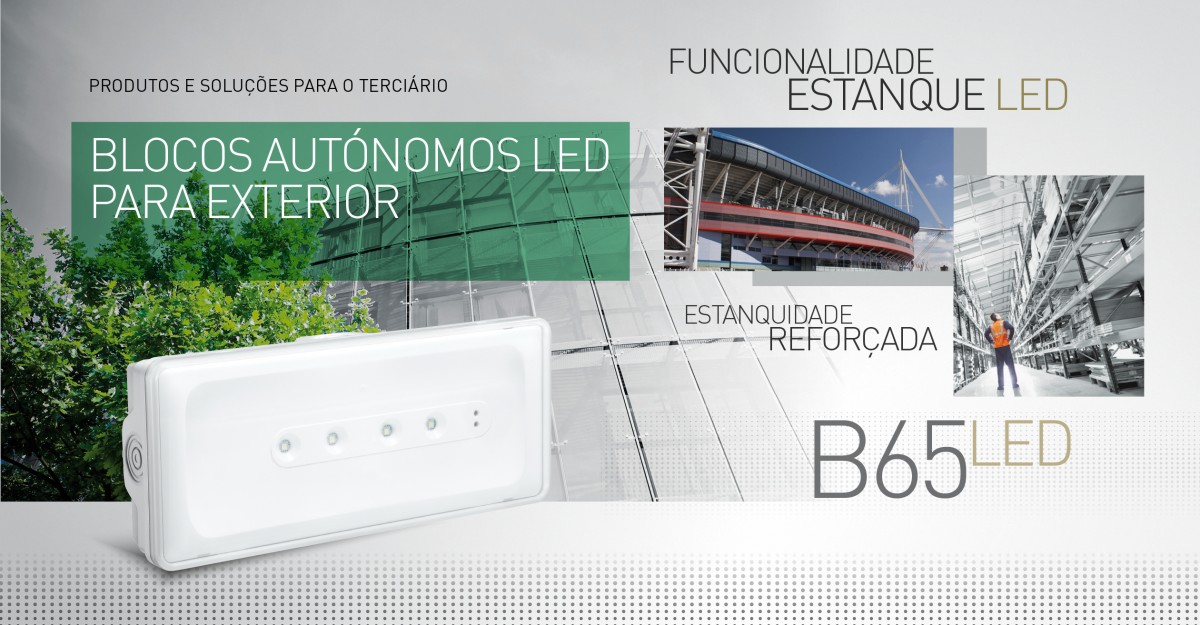 B65LED - Blocos autónomos de segurança funcionais estanques