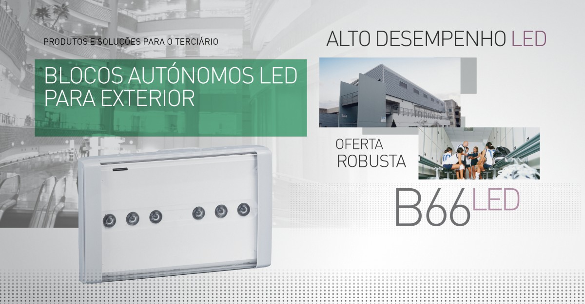 B66LED - Blocos autónomos de segurança estanque de alto desempenho