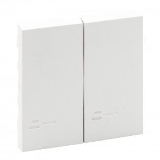 Tecla dupla com visor (par) - Branco