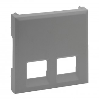 Centro para 2 x RJ 45 - AlumÃ­nio