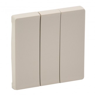 Tecla para interruptor triplo, Creme