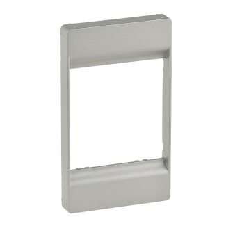 Quadro/adaptador para tomadas duplas, Alumínio