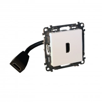 Tomada HDMI 1.4 parafusos (pré-cablada), Branco