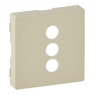 Centro para tomada 3 x RCA, Creme