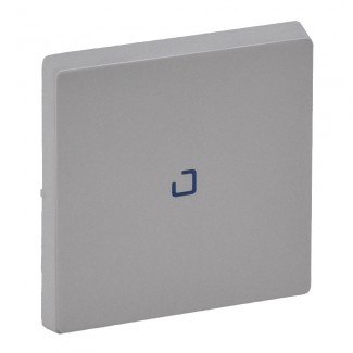 Tecla simples com visor, Alumínio