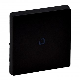 Tecla simples com visor, Preto mate